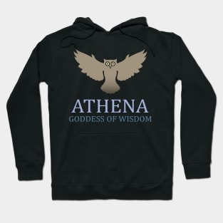 Athena Greek Goddess of War and Wisdom Owl Symbol Hoodie